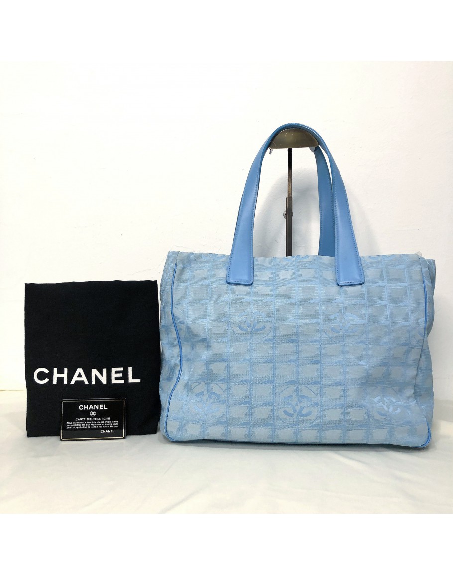 Blue chanel best sale tote bag